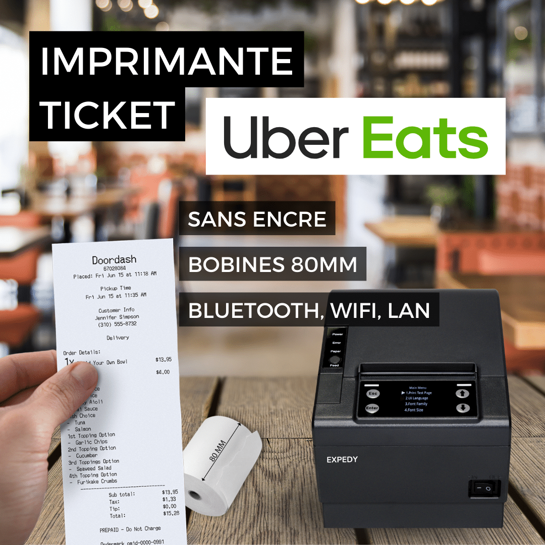 Receipt Printer Uber Eats GrubHub DoorDash Foodpanda Smood