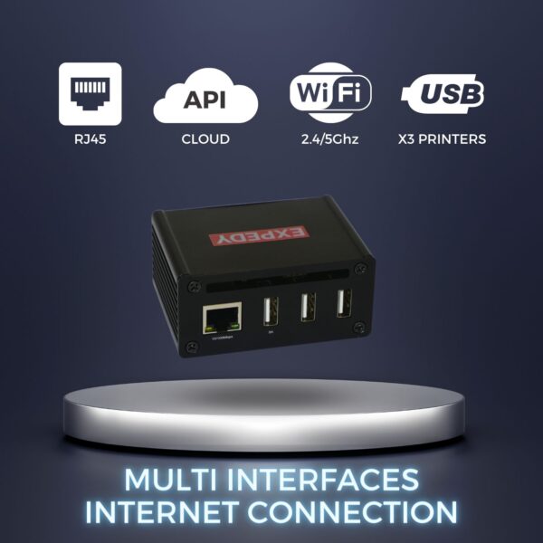 interfaces USB Ethernet Wifi Rj45 cloud print server
