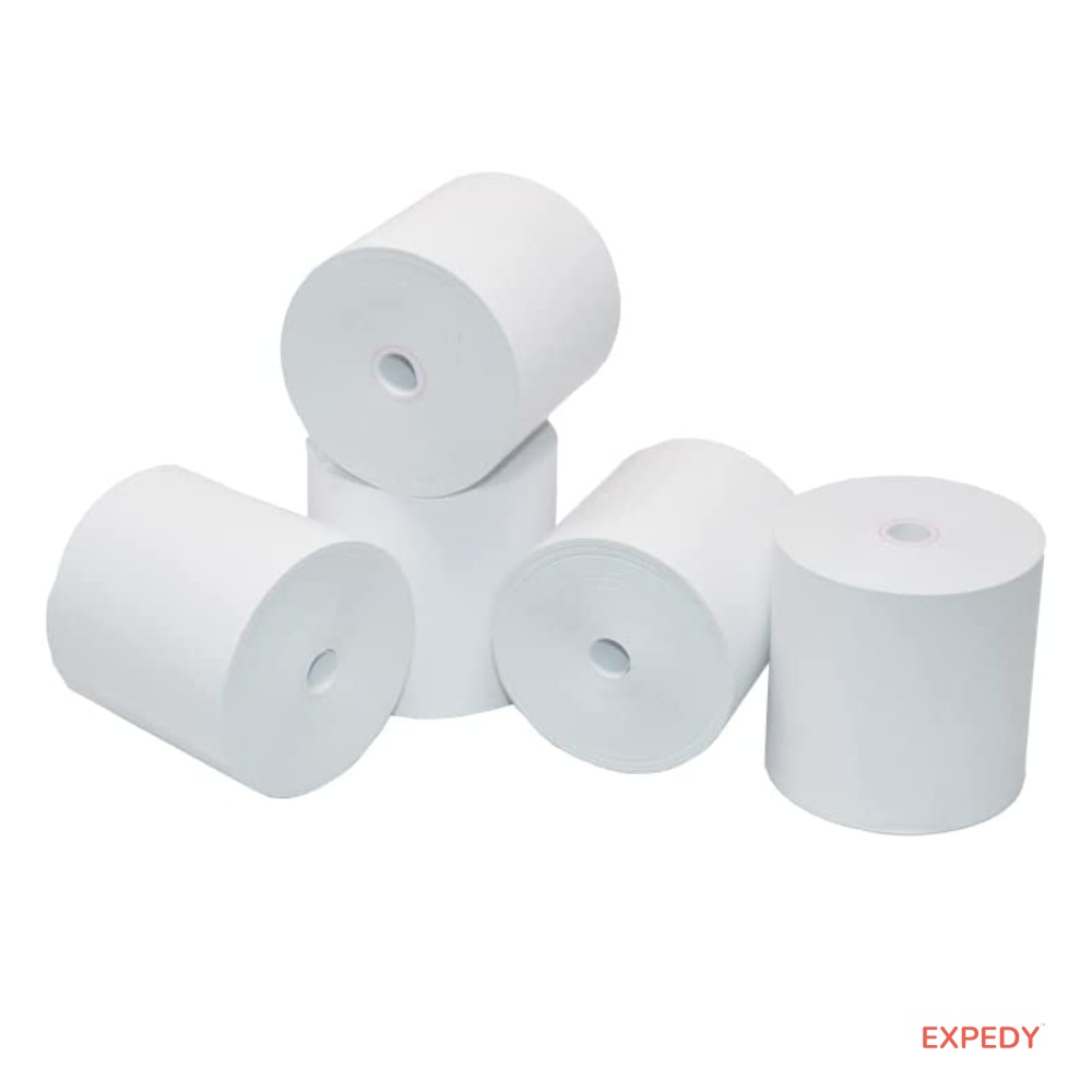 Papier thermique recyclable 50 rouleaux 80x80x12 - Tickets caisse