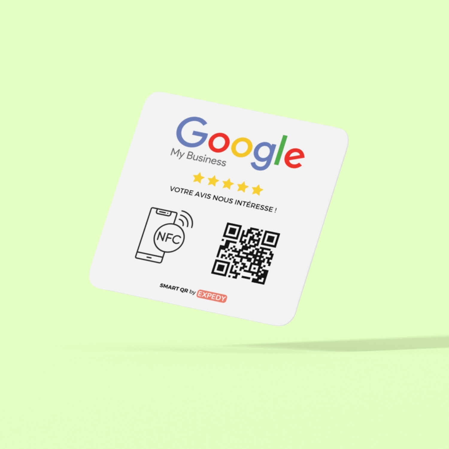 Autocollants NFC/QR Réutilisables Pour Avis Google - Lot De 10, Configuration Facile, Pour IPhone/Android