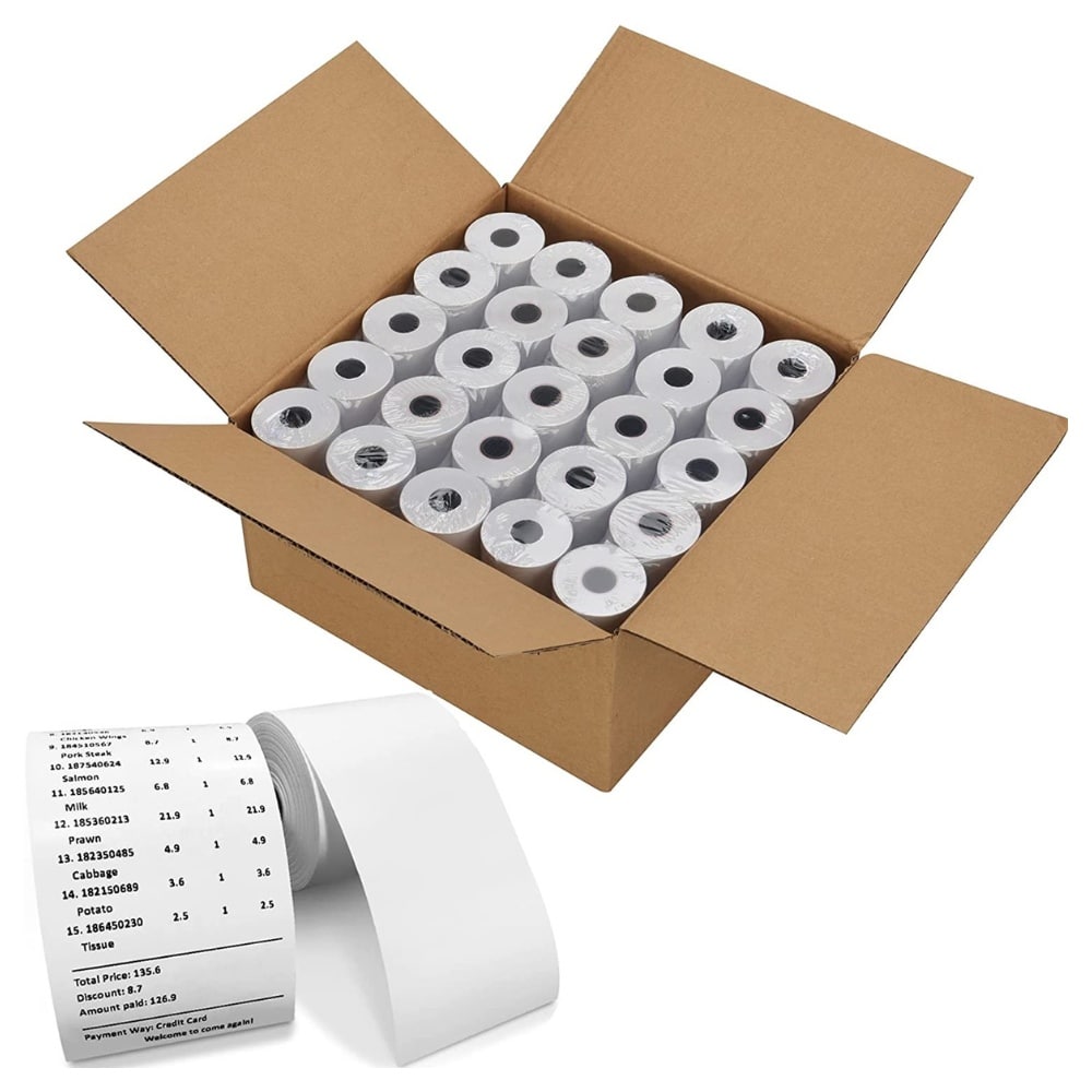 50 Rolls Paper 57x40x12 18m TPE Payment terminal Credit card receipt Bisphenol A free