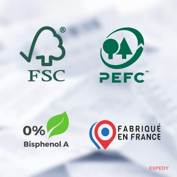 50 Rolls Paper 57x40x12 18m TPE Payment terminal Credit card receipt Bisphenol A free